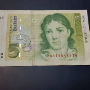 Bancnotă 5 Deutche Mark 1991, GERMANIA, FI