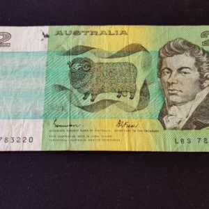Bancnotă 2 Dollars 1985, AUSTRALIA, VG