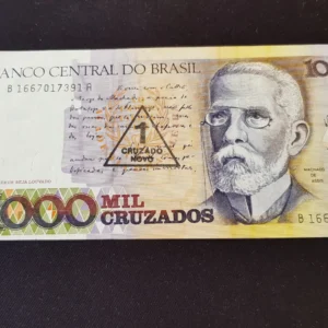 Bancnotă 1 Cruzado Novo 1989, BRAZILIA, XF