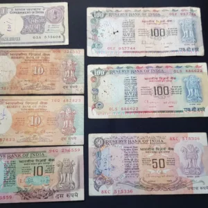 Lot 7 bancnote din India