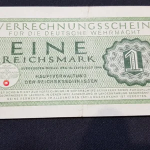 Bancnotă militară 1 Reichsmark 1944, GERMANIA, VF