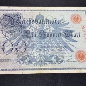 Bancnotă 100 Mark 1908, GERMANIA, VF