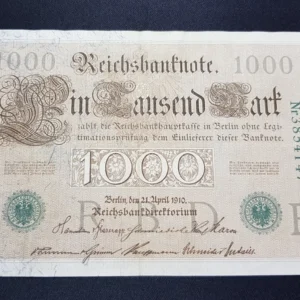 Bancnotă 1.000 Mark 1910, GERMANIA, VF