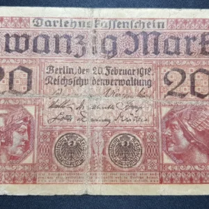 Bancnotă 20 Mark 1918, GERMANIA, G