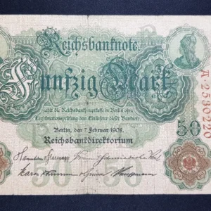 Bancnotă 50 Mark 1908, GERMANIA, VG