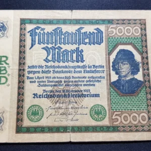 Bancnotă 5.000 Mark 1922, GERMANIA, G