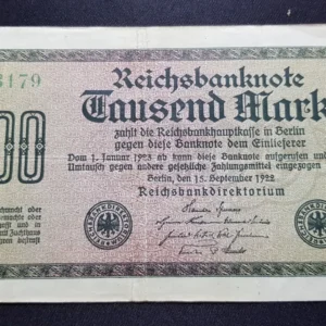 Bancnotă 1.000 Mark 1922, GERMANIA, FI