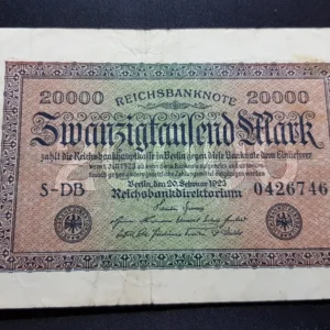 Bancnotă 20.000 Mark 1923, GERMANIA, VG
