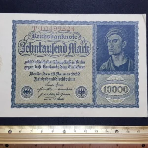 Bancnotă 10.000 Mark 1922, GERMANIA, XF