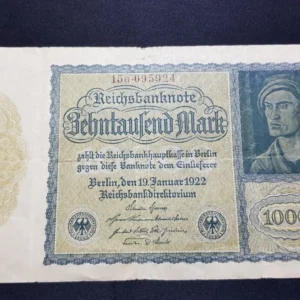 Bancnotă 10.000 Mark 1922, GERMANIA, VG