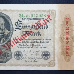 Bancnotă 1.000.000.000 Mark 1923, GERMANIA, VF