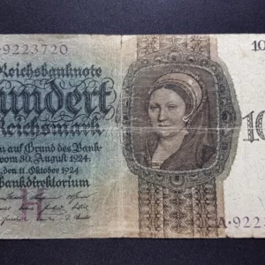 Bancnotă 100 Mark 1924, GERMANIA, G