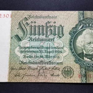 Bancnotă 50 Reichsmark 1933, GERMANIA, FI