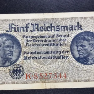 Bancnotă de ocupație 5 Reichsmark 1939, GERMANIA, FI