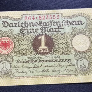 Bancnotă 1 Mark 1920, GERMANIA, VF