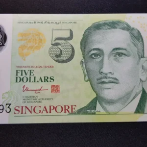 Bancnotă 5 Dollars ND, SINGAPORE, UNC