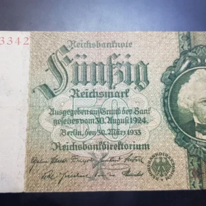 Bancnotă 50 Reichsmark 1933, GERMANIA, VG