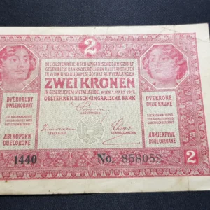 Bancnotă 2 Kronen/Korona 1917, AUSTRO-UNGARIA, FI