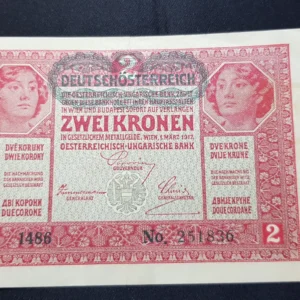 Bancnotă 2 Krone 1920, AUSTRIA, VF