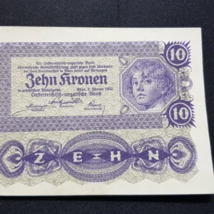 Bancnotă 10 Kronen 1922, AUSTRIA, VF