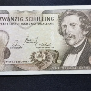 Bancnotă 20 Schilling 1967, AUSTRIA, FI