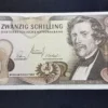 Bancnotă 20 Schilling 1967, AUSTRIA, VF
