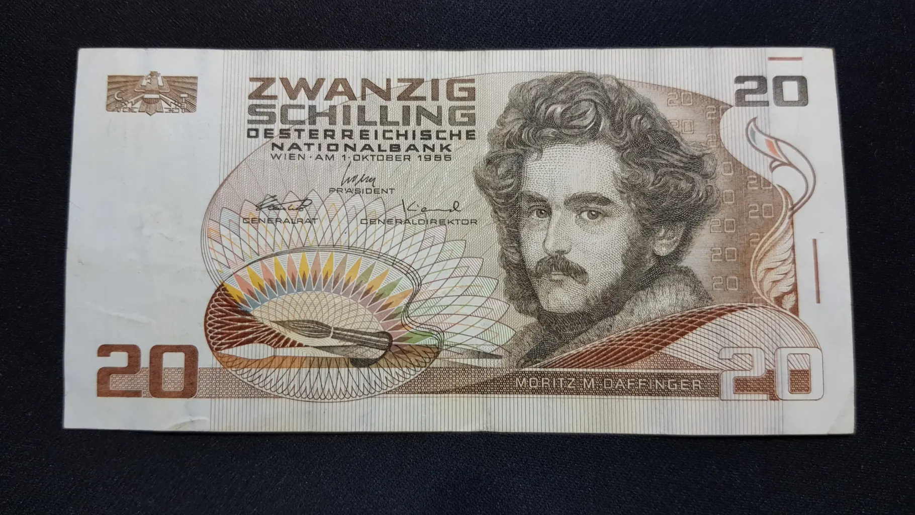 Bancnotă 20 Schilling 1986, AUSTRIA, FI