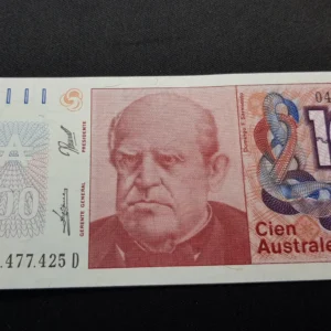 Bancnotă 100 Australes 1989, ARGENTINA, UNC