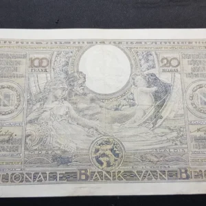 Bancnotă 100 Francs/20 Belgas 1941, BELGIA, VF