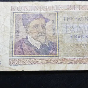 Bancnotă 20 Franci 1956, BELGIA, VG