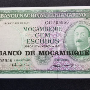 Bancnotă 100 Escudos 1961, MOZAMBIC, UNC