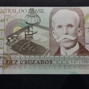 Bancnotă 10 Cruzados 1986, BRAZILIA, XF
