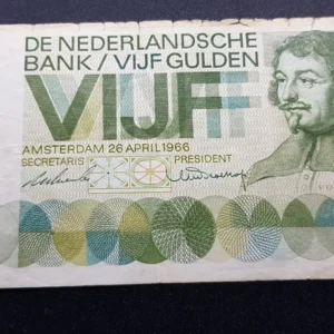 Bancnotă 5 Gulden 1966, OLANDA, G
