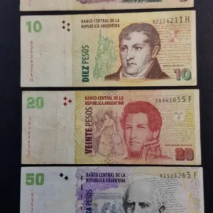 Lot 4 bancnote din Argentina