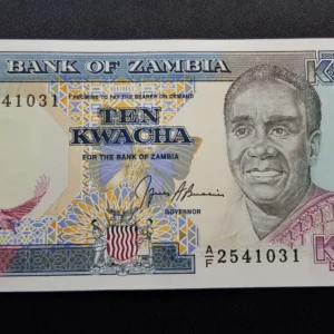 Bancnotă 10 Kwacha ND, ZAMBIA, UNC