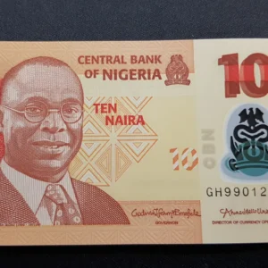 Bancnotă 10 Naira 2021, NIGERIA, AUNC