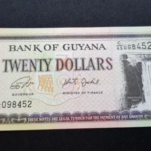 Bancnotă 20 Dollars 2018, GUYANA, UNC