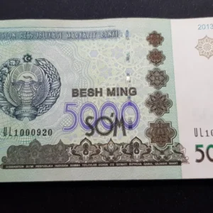 Bancnotă 5.000 So`m 1997, UZBEKISTAN, VF