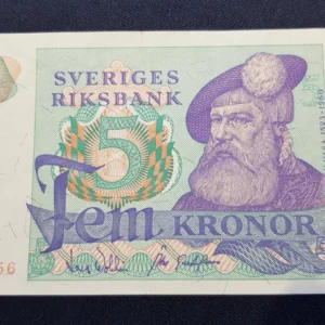 Bancnotă 5 Kronor 1981, SUEDIA, VF