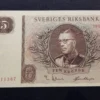 Bancnotă 5 Kronor 1961, SUEDIA, AUNC