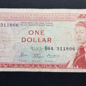 Bancnotă 1 Dollar 1974, STATELE EST CARAIBIENE, VG