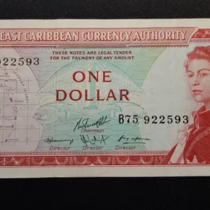 Bancnotă 1 Dollar 1974, STATELE EST CARAIBIENE, VF