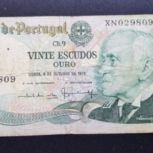 Bancnotă 20 Escudos 1978, PORTUGALIA, VG