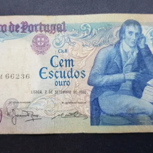 Bancnotă 100 Escudos 1980, PORTUGALIA, FI