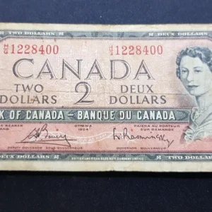 Bancnotă 2 Dollar 1954, CANADA, VG