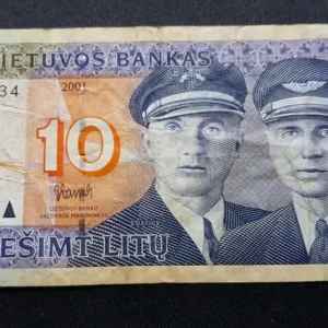 Bancnotă 10 Litu 2002, LITUANIA, FI