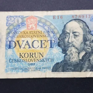 Bancnotă 20 Korun 1988, CEHOSLOVACIA, FI