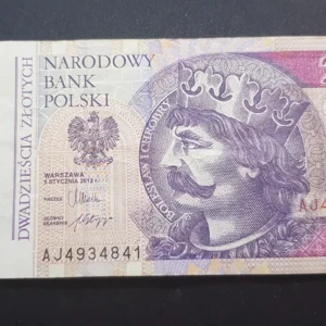 Bancnotă 20 Zlotych 2012, POLONIA, FI