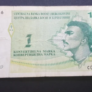 Bancnotă 1 Marka 1998, BOSNIA ȘI HERZEGOVINA, VG