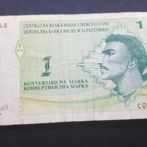 Bancnotă 1 Marka 1998, BOSNIA ȘI HERZEGOVINA, VG
